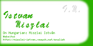 istvan miszlai business card